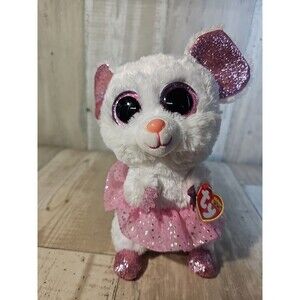 TY Beanie Boos Nina Mouse 10” Plush Pink Tutu Sparkle Glitter Ears NWT Retired 2